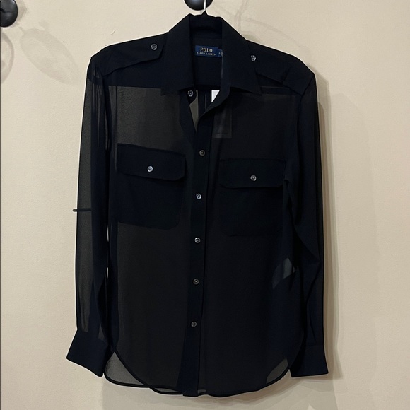 Polo Ralph Lauren Tops - NWT Polo Ralph Lauren Black Blouse
